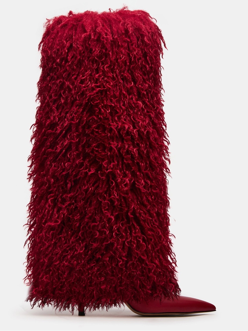 NWT Steve Madden Icon Faux Fur Red Boots Size 7.5 (no original box) - Picture 2 of 10